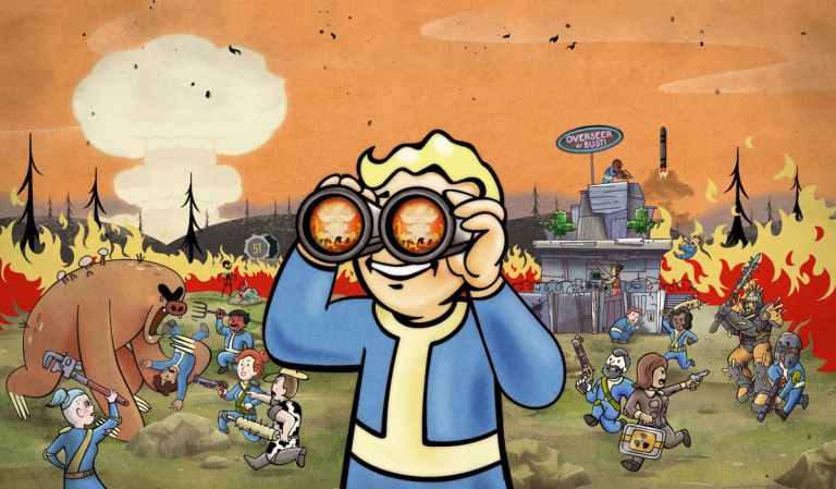 Promotional artwork of Vault Boy from Fallout