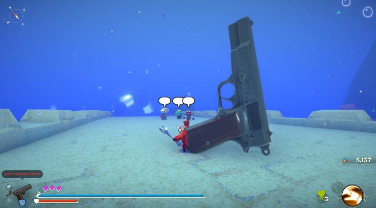 crab with a gun