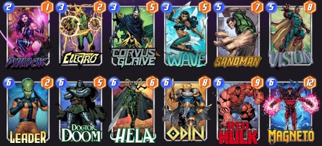 Marvel Snap Sandman Ramp deck