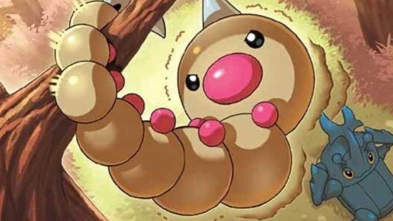 Weedle Pokemon TCG art.