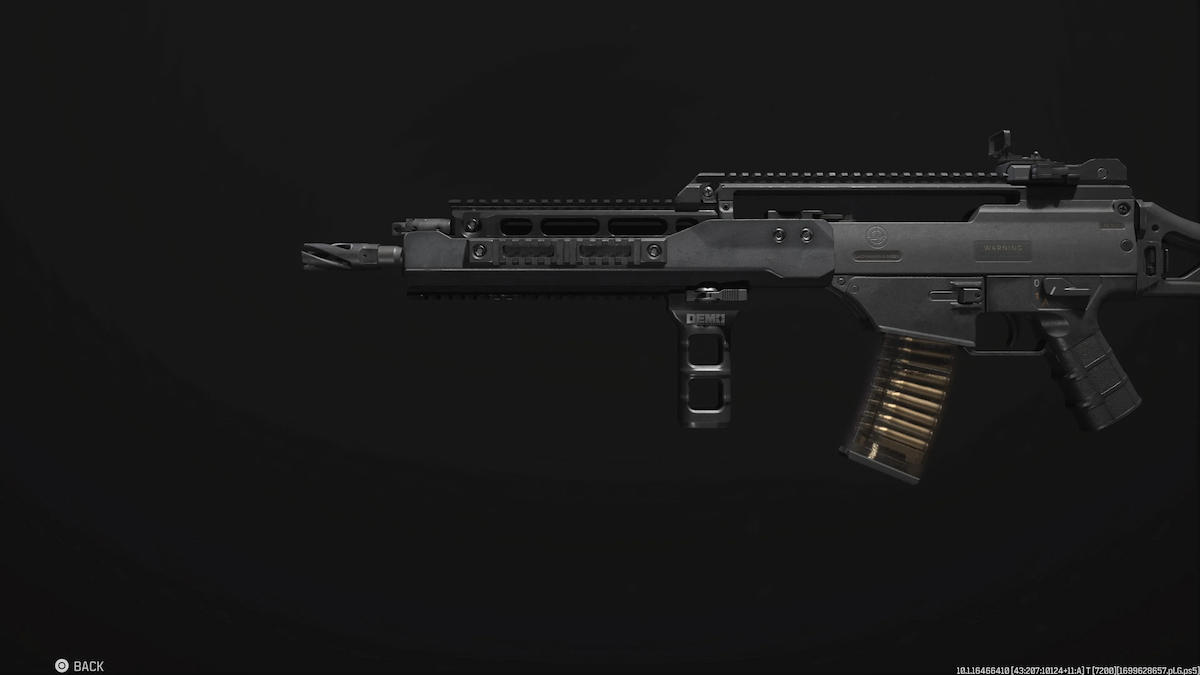A screenshot of the Holger 556 AR in MW3.