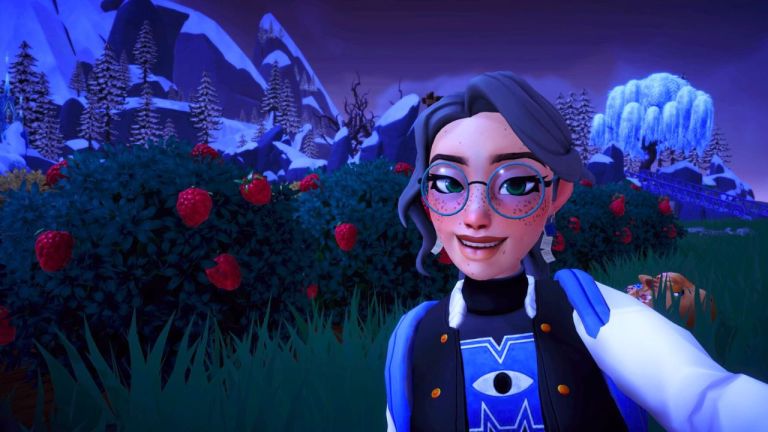 character next to raspberry bush in disney dreamlight valley