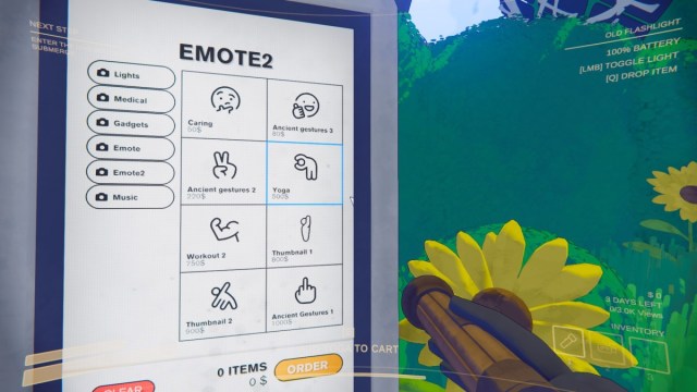 Emotes available for purchase in Content Warning