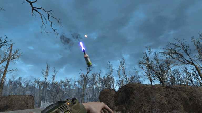 Character throwing the grenade in Fallout 4