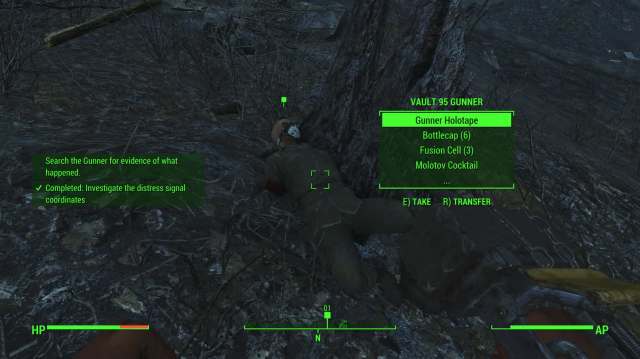 A dead Gunner in Fallout 4