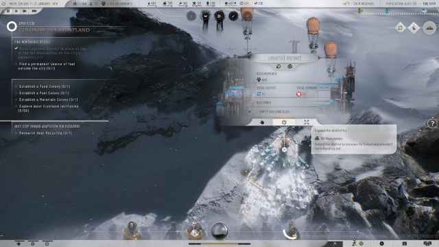 District expansion feature in Frostpunk 2