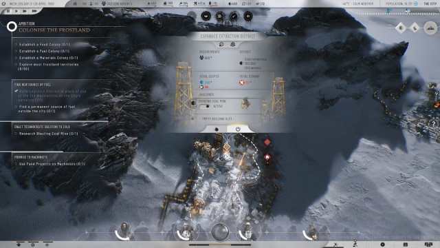 Expanded Extraction District overview in Frostpunk 2