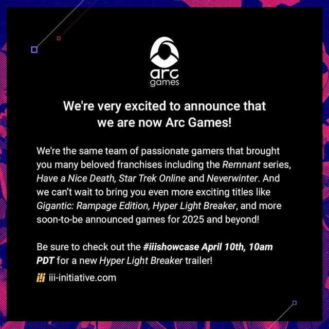 Arc Games explanation and announcement