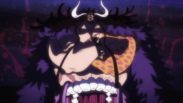 Kaido from One Piece crosses his arms