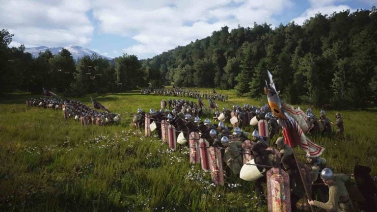 armies fighting in manor lords