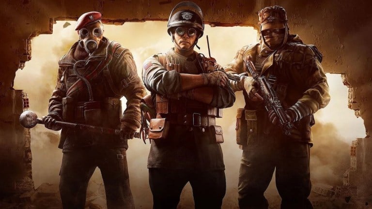 R6 operators standing in front of a wall