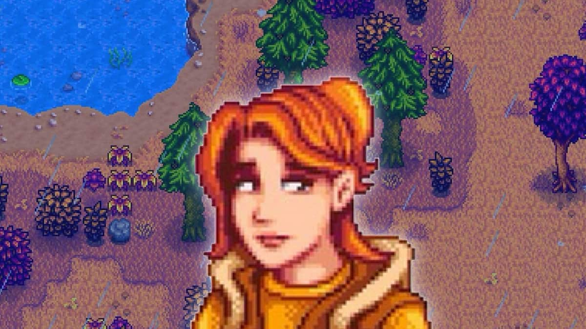 Robin looking slightly sad in Stardew Valley.