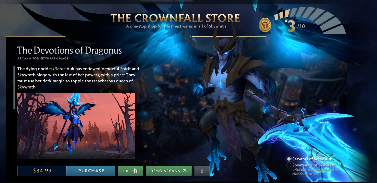 Skywrath Mage Arcana skin in Dota 2.