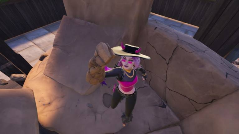 Harpy Haze using Earthbending in Fortnite.