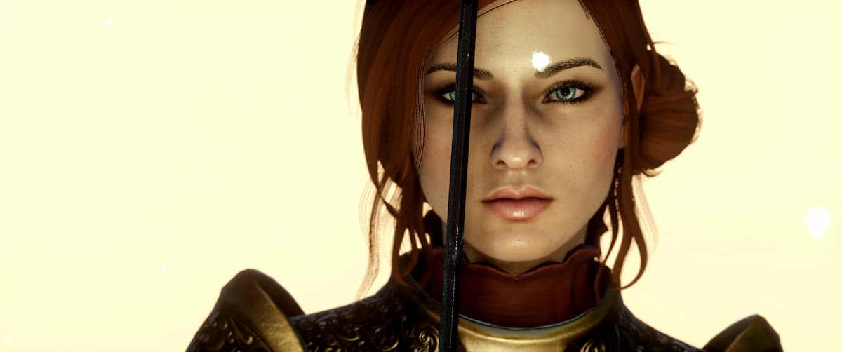 An image of a Dragon Age character made with a mod