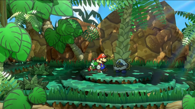 Image showing Admiral Bobbery and Mario in Paper Mario: The Thousand-Year Door.