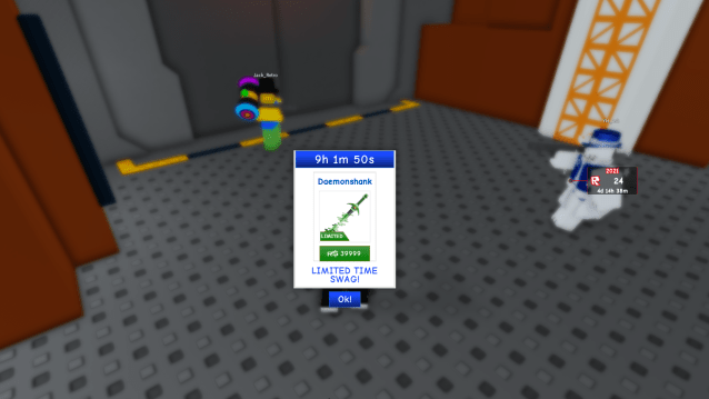Deamonshank sword in Roblox The Classic event.