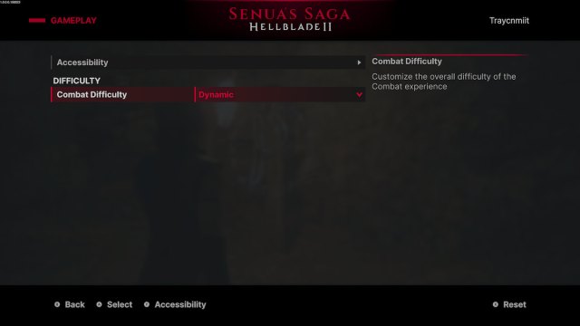 Dynamic difficulty in Hellblade 2 settings