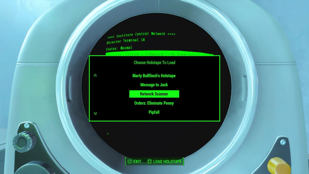 An in game screenshot of a terminal from Fallout 4.