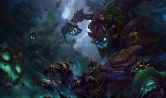 Maoaki's base skin splash art in League of Legends.