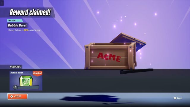An Acme chest in MultiVersus with Gems being opened.