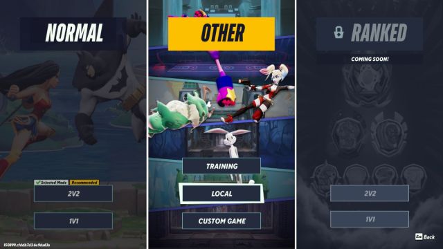 A screenshot of the Game Mode selection screen in MultiVersus.