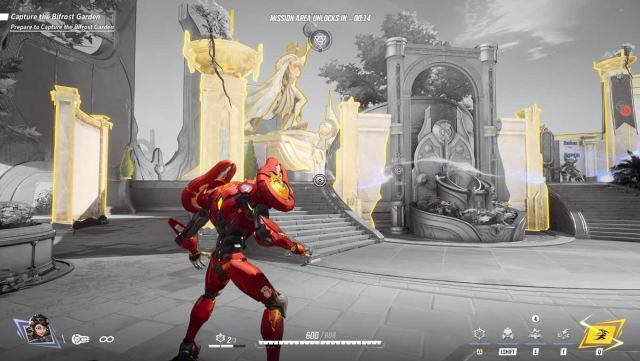 Player using the envrionment destruction scan to reveal structures.