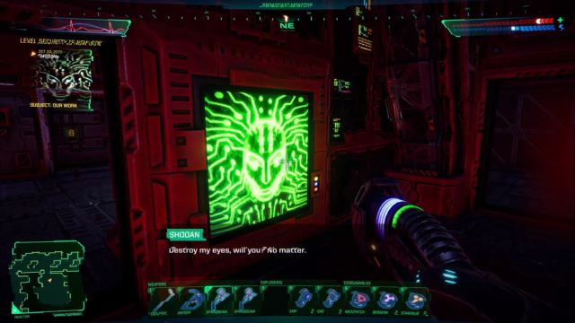 SHODAN appearing on broadcast after destroying four security cams