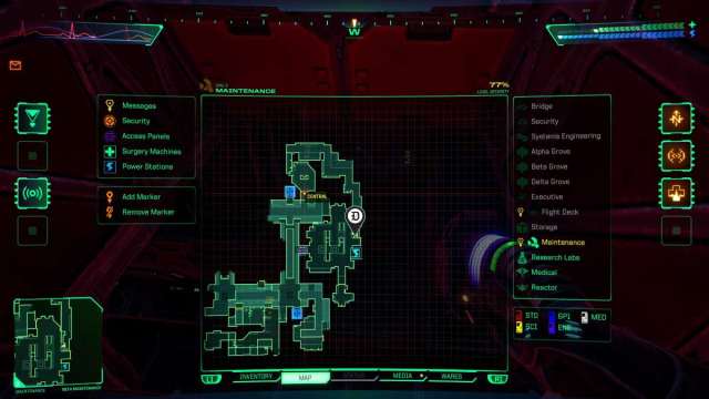 Maintenance map showing the location of the Interface Demodulator