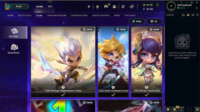 Screenshot of TFT's Rotating Shop