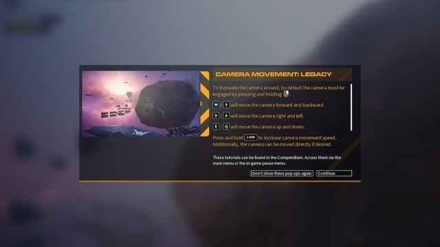 Tutorial instructions in Homeworld 3