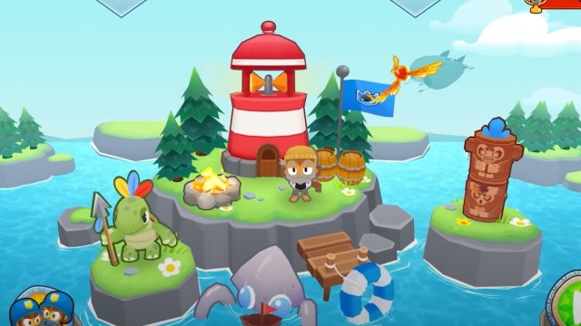 BTD6 characters on an island.