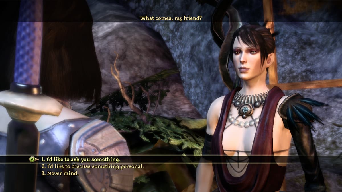 An in game image of Morrigan from Dragon Age: Origins