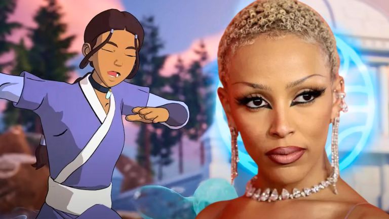 Doja Cat next to Katara in Fortnite