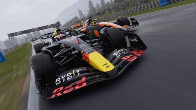 A racing car in F1 2024