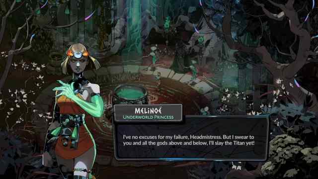 Hades 2 screenshot of Melinoe dialogue