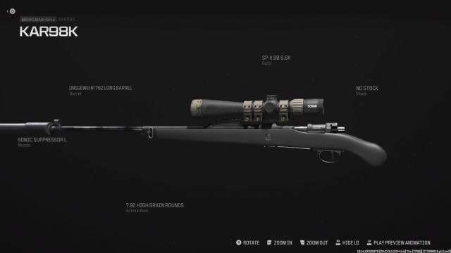 An image of the best Kar98k build in Warzone