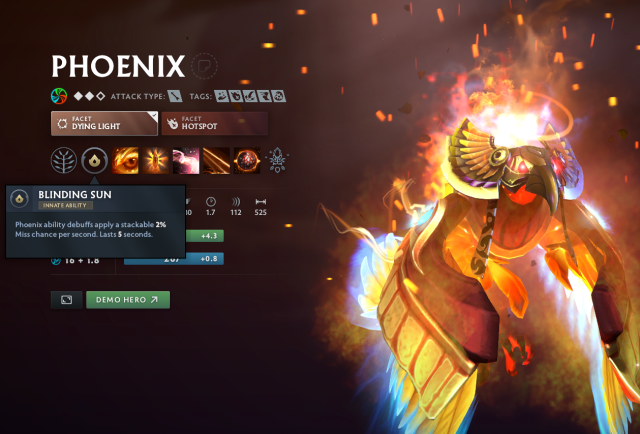 Phoenix's Innate ability in Dota 2.