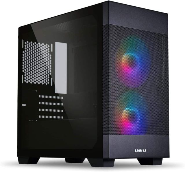 Lian Li Lancool 205M Mesh micro-ATX PC case on white background