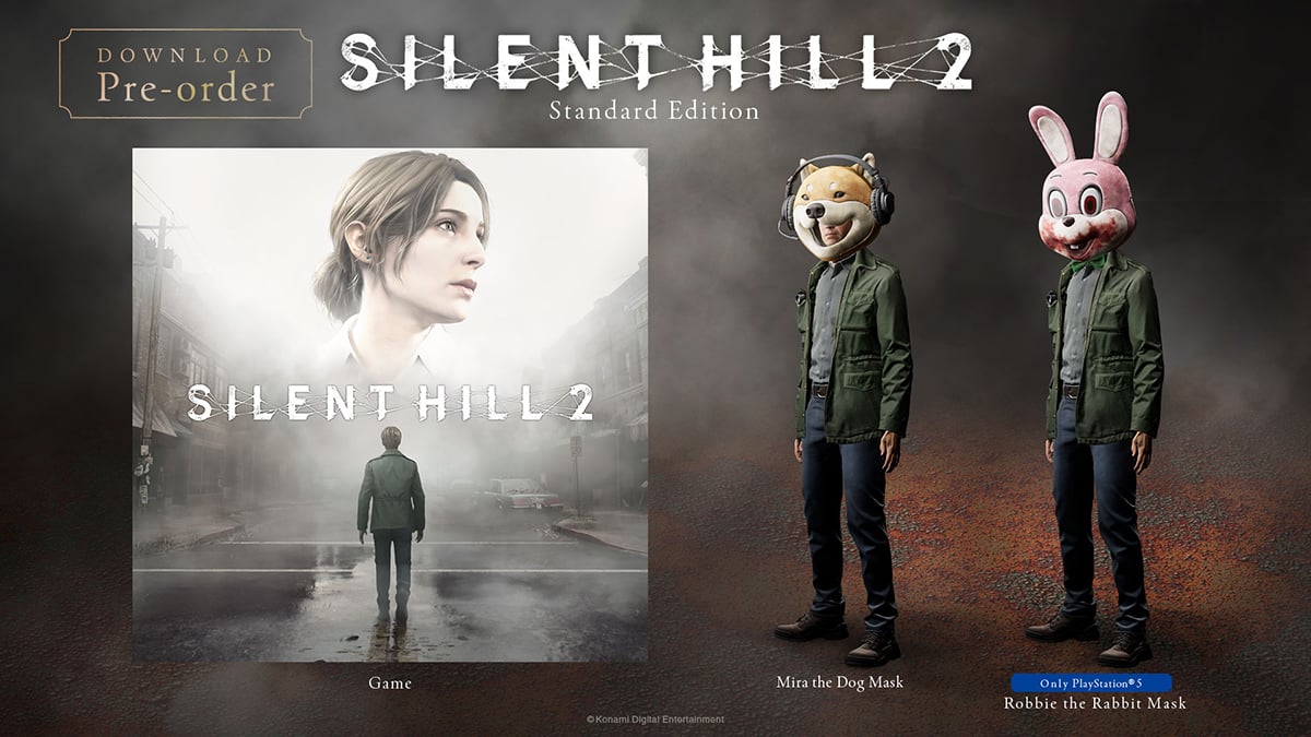 An image of the standard edition pre order bonuses for the Silent Hill 2 remake