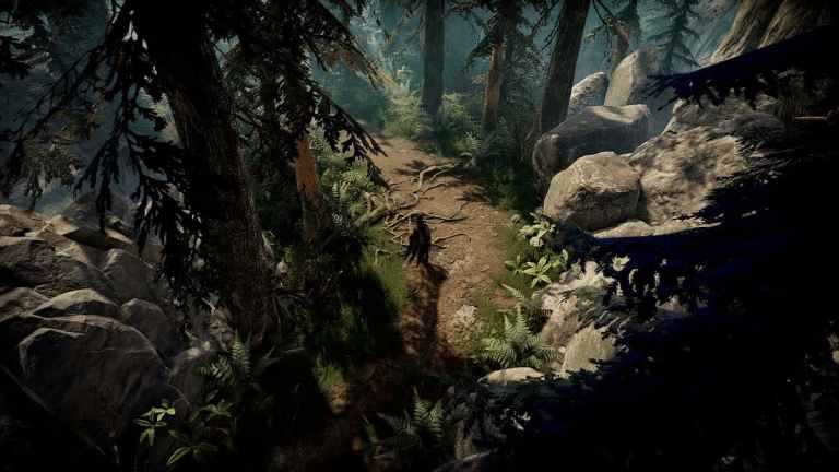 Vampire traveling through forests in V Rising