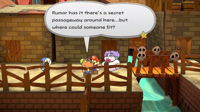 Talking to a citizen of Rogueport in Paper Mario: The Thousand-Year Door