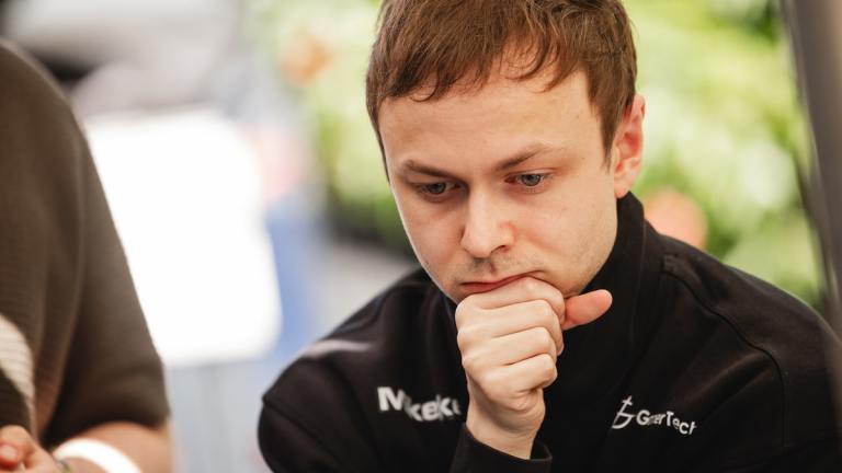 Jensen of Dignitas is seen back stage during LCS Summer Split Opening Day at the Riot Games Arena in Los Angeles, California.