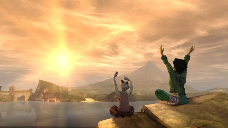 Jade and Fehn meditating in Beyond Good and Evil intro