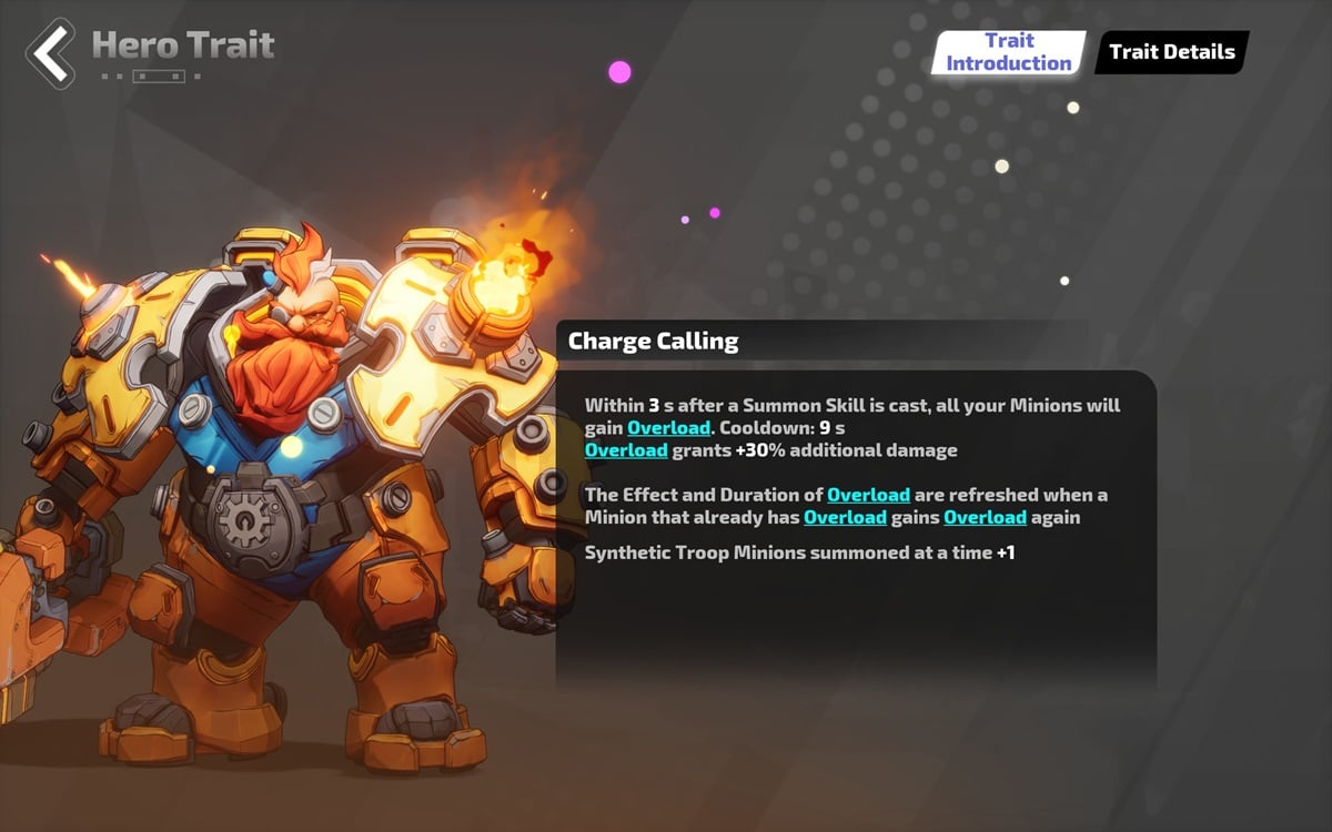 An image of Charge Calling Moto's description in Torchlight Infinite.