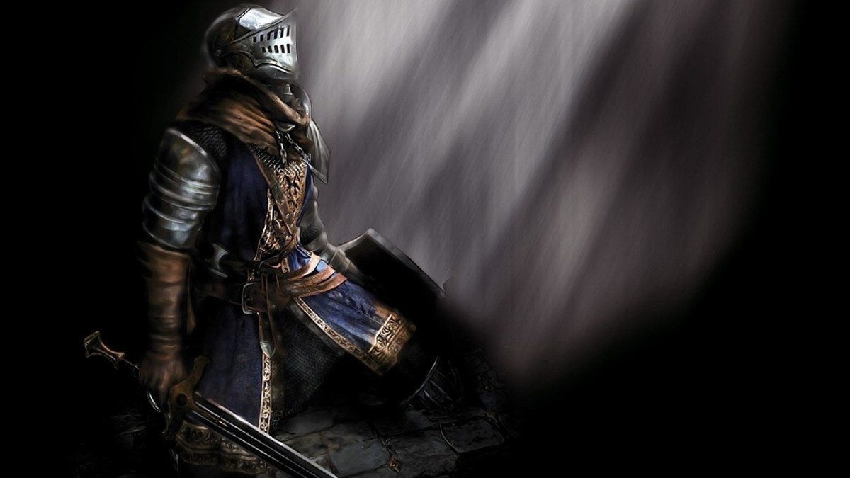 A knight in shining armor in Dark Souls