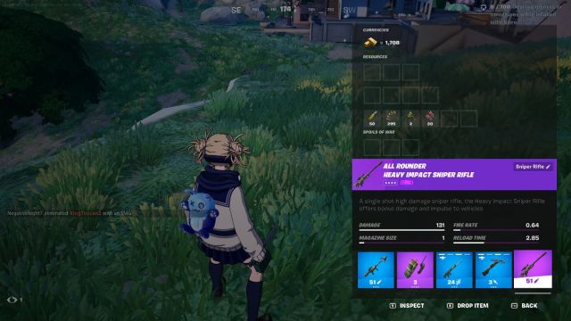 Heavy Impact Sniper Rifle inventory Fortnite