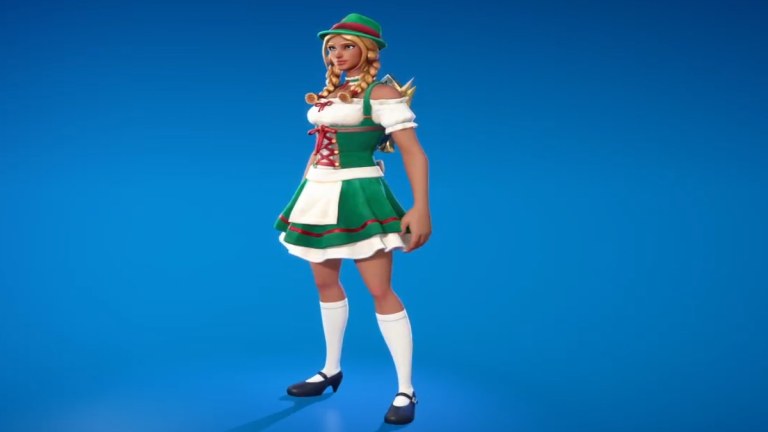 A cropped shot of the Heidi skin in Fortnite.