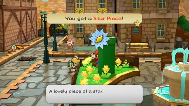 Star Piece behind a tall pipe in Paper Mario: The Thousand-Year Door