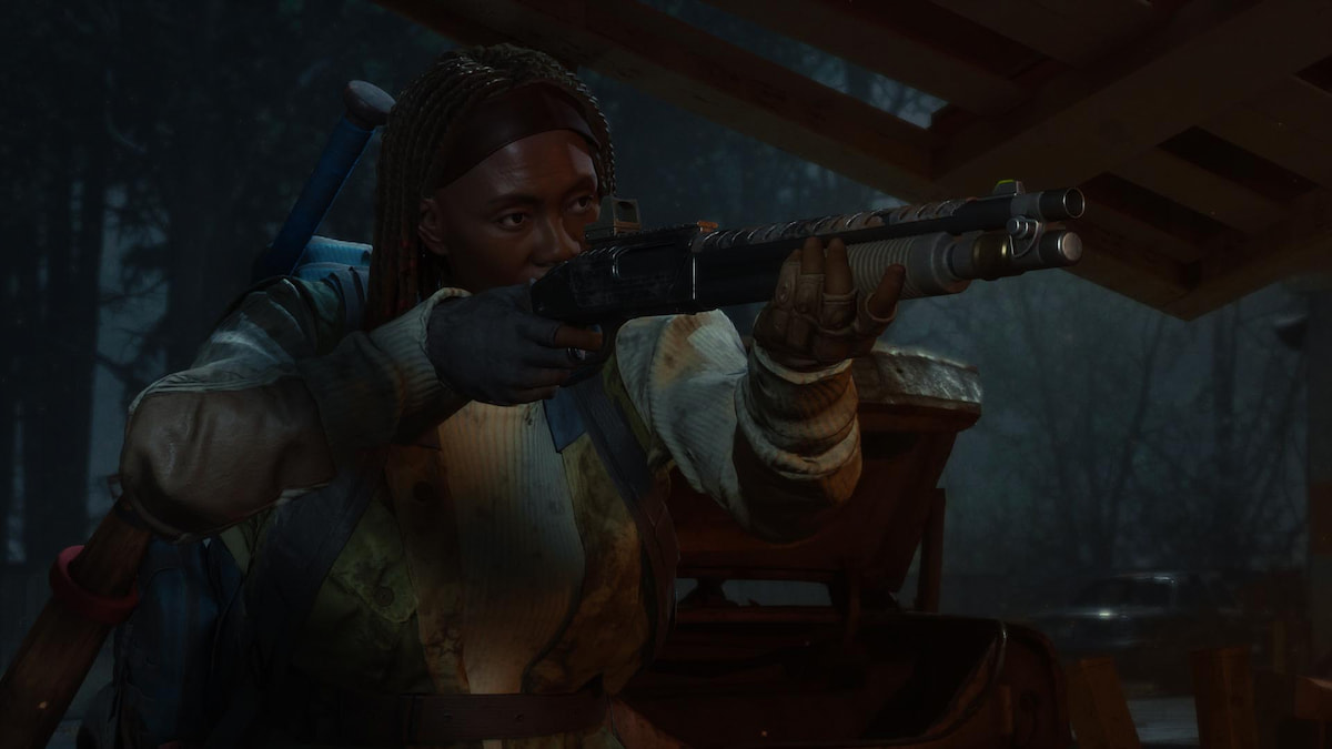 A player aiming a gun in State of Decay 3.
